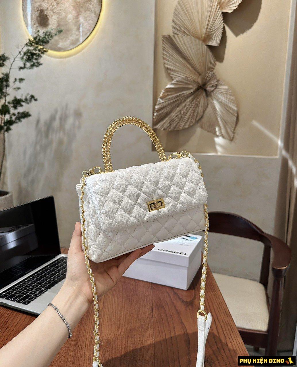 Túi Đeo Chéo Nữ Chanel CC White Size 22 Túi Đeo Chéo Nữ Chanel CC White Size 22